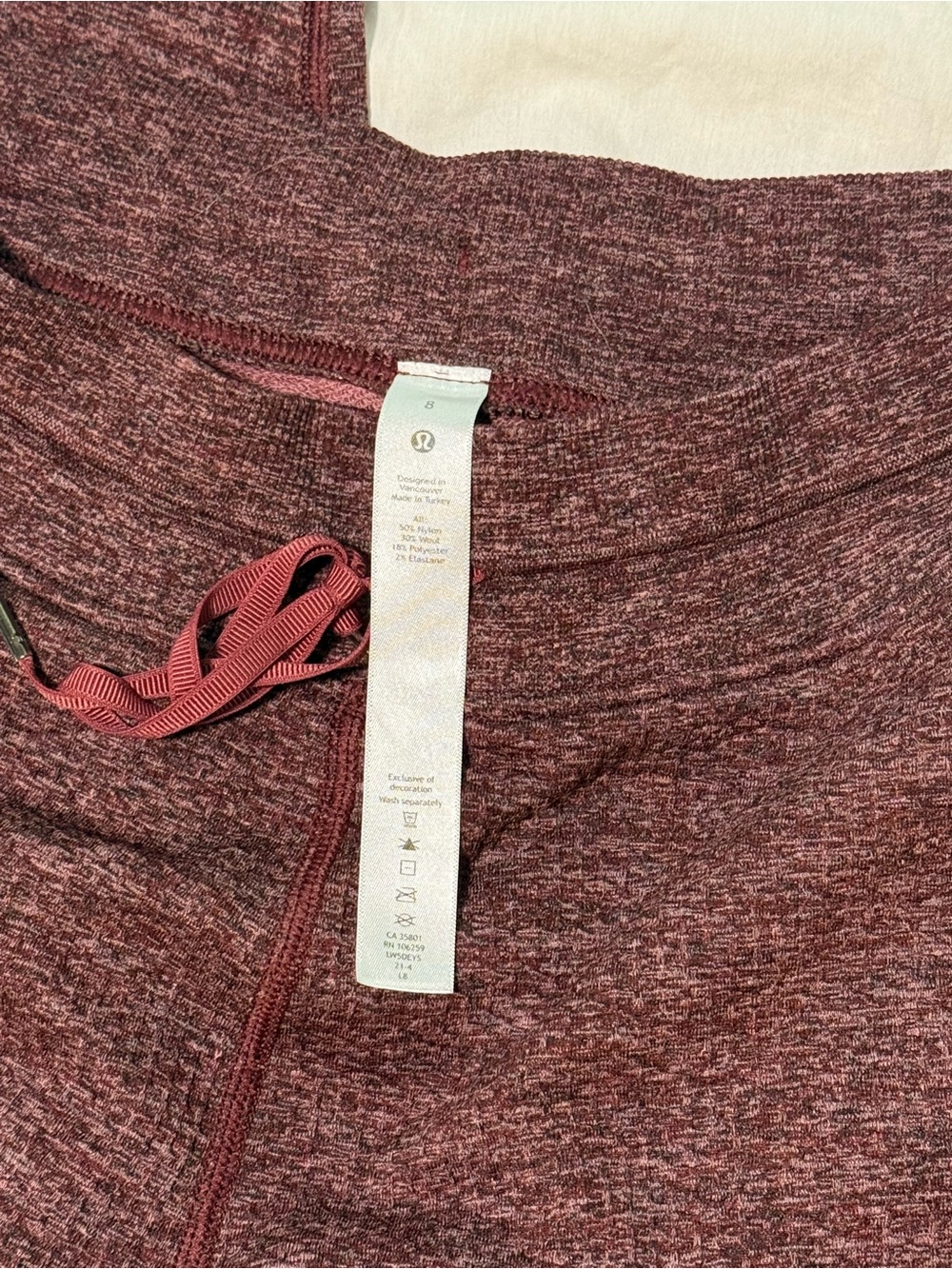lululemon athletica Marled Wine Crewneck Sweater